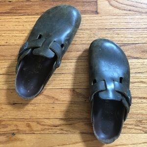 Birkenstock Boston Clog Green Oiled Leather 37